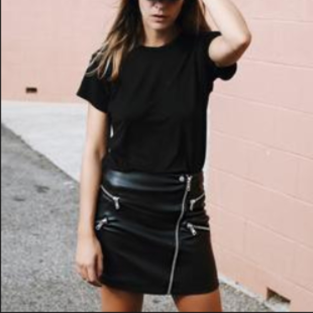 Avec Les Filles Harley Vegan Leather Skirt XS